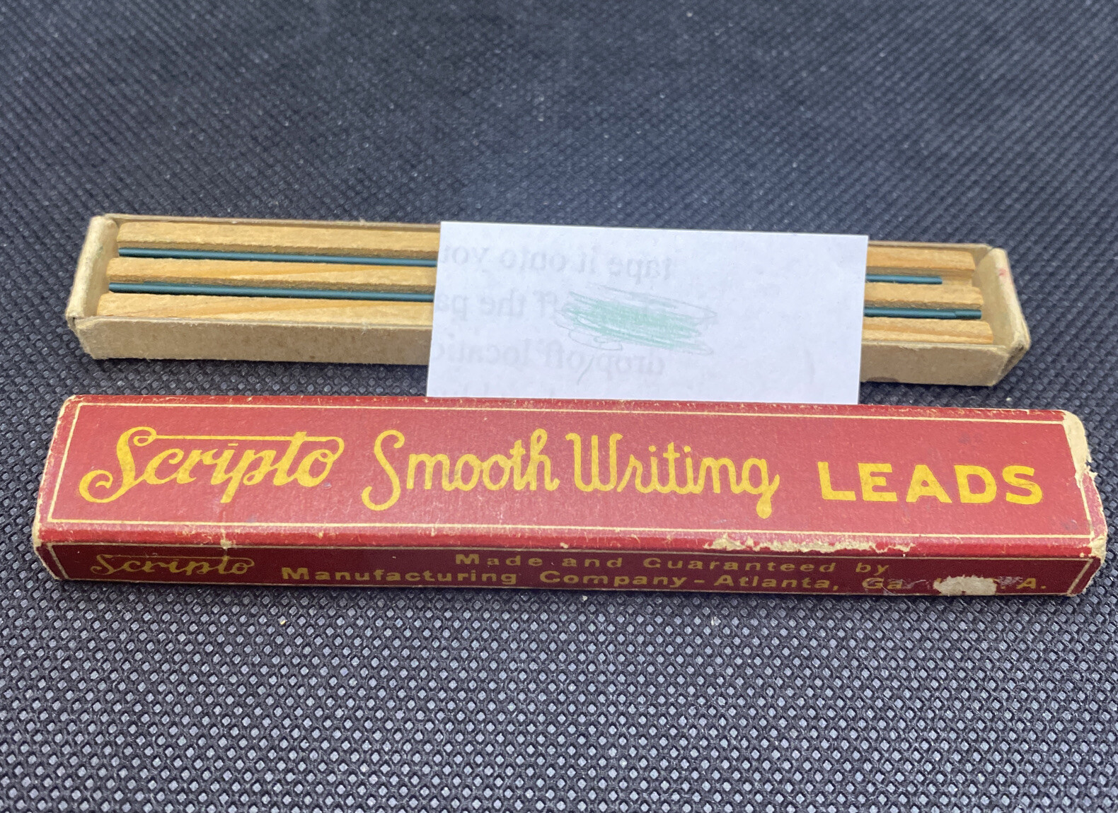 Vintage Scripto Smooth Writing Leads Finest Writing Drawing U.S.A. Green No. 132
