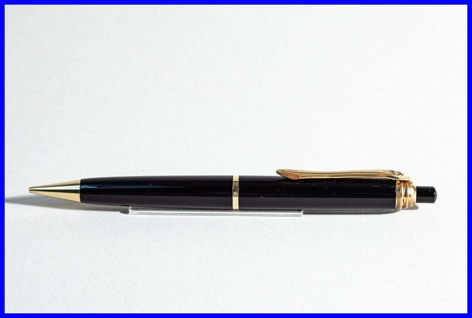 1960s GEHA N° 830 Pencil With 3 Clip Ring In Black & Gold For 1.18mm Leads