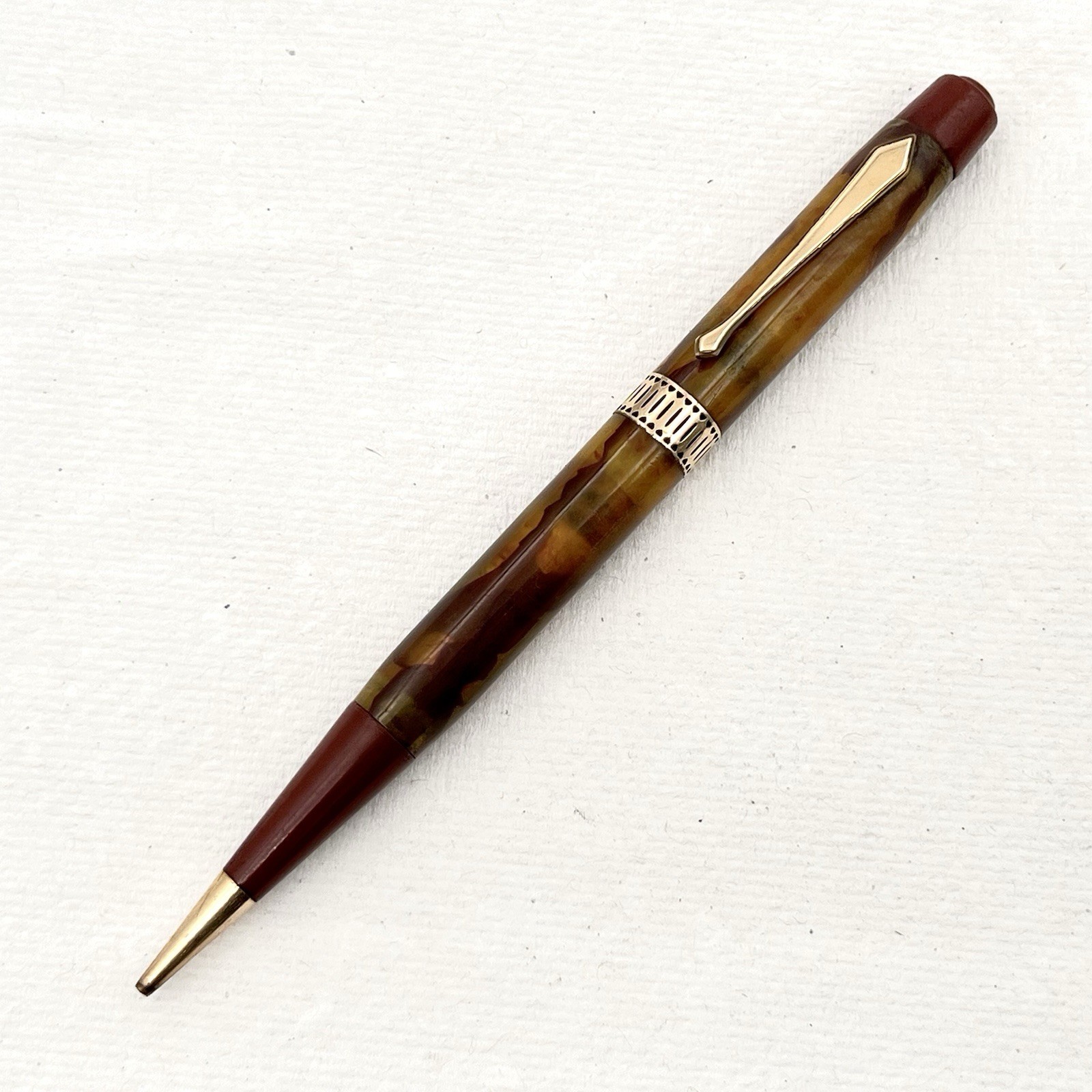 Waterman Patrician Persian Celluloid Mechanical Pencil 5-1/2″ 1.1mm – Works