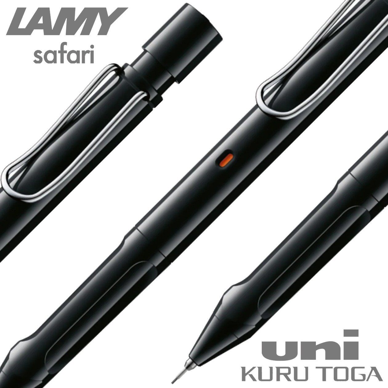 LAMY SAFARI + MITSUBISHI KURU TOGA Inside Genuine Mechanical Pencil 0.5mm