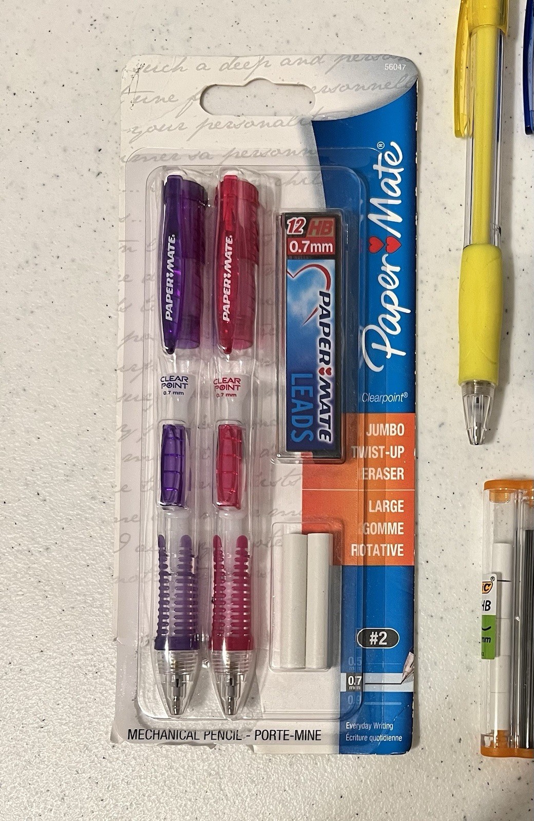 Mechanical Pencil Eraser Lead 0.5 0.7 Pentel Bic Papermate Pencils Large Lot