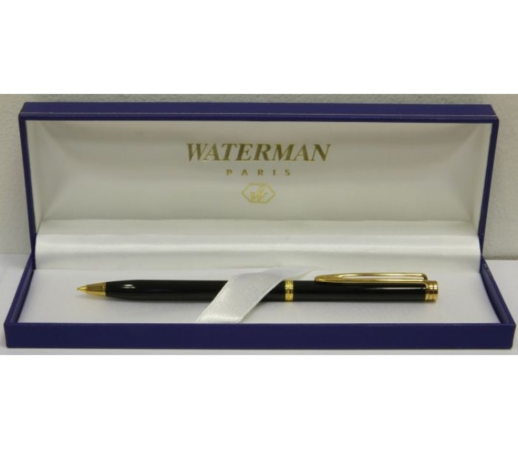 Waterman Gentleman Pencil Lacquer Black & Gold Trim 0.7mm New In Box