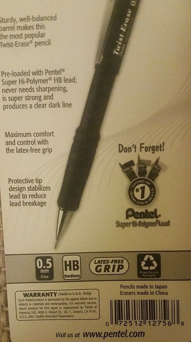 Pentel Twist-Erase III 0.5 Mm Fine