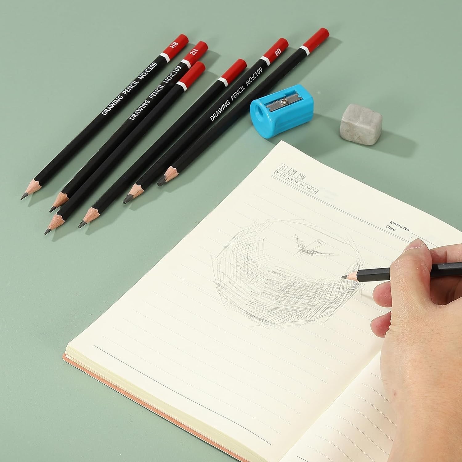 PATIKIL 4B Drawing Pencils for Sketching, 12PCS Sketch Drawing…