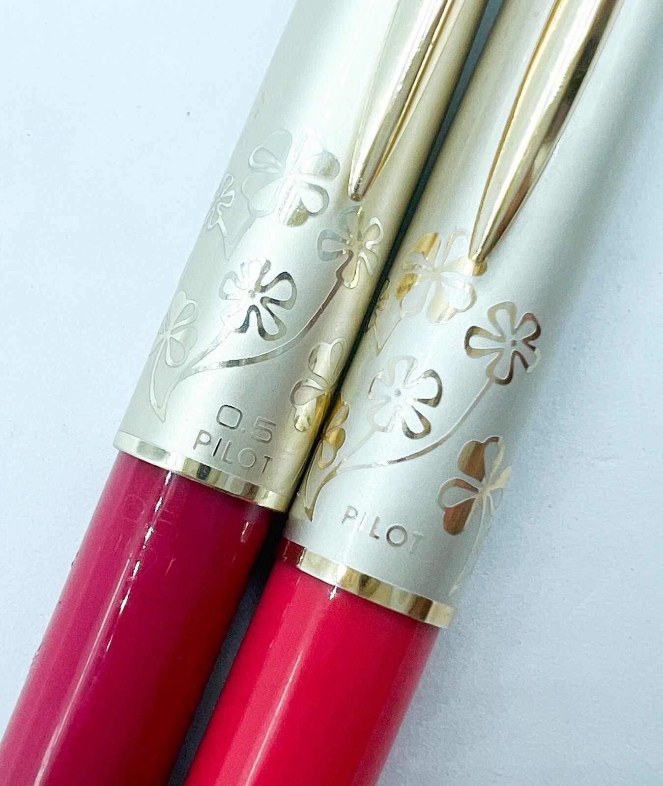 NOS pilot Flower Mechanical Pencil Ballpoint Pen 2pcs Set Fully Functional Japan