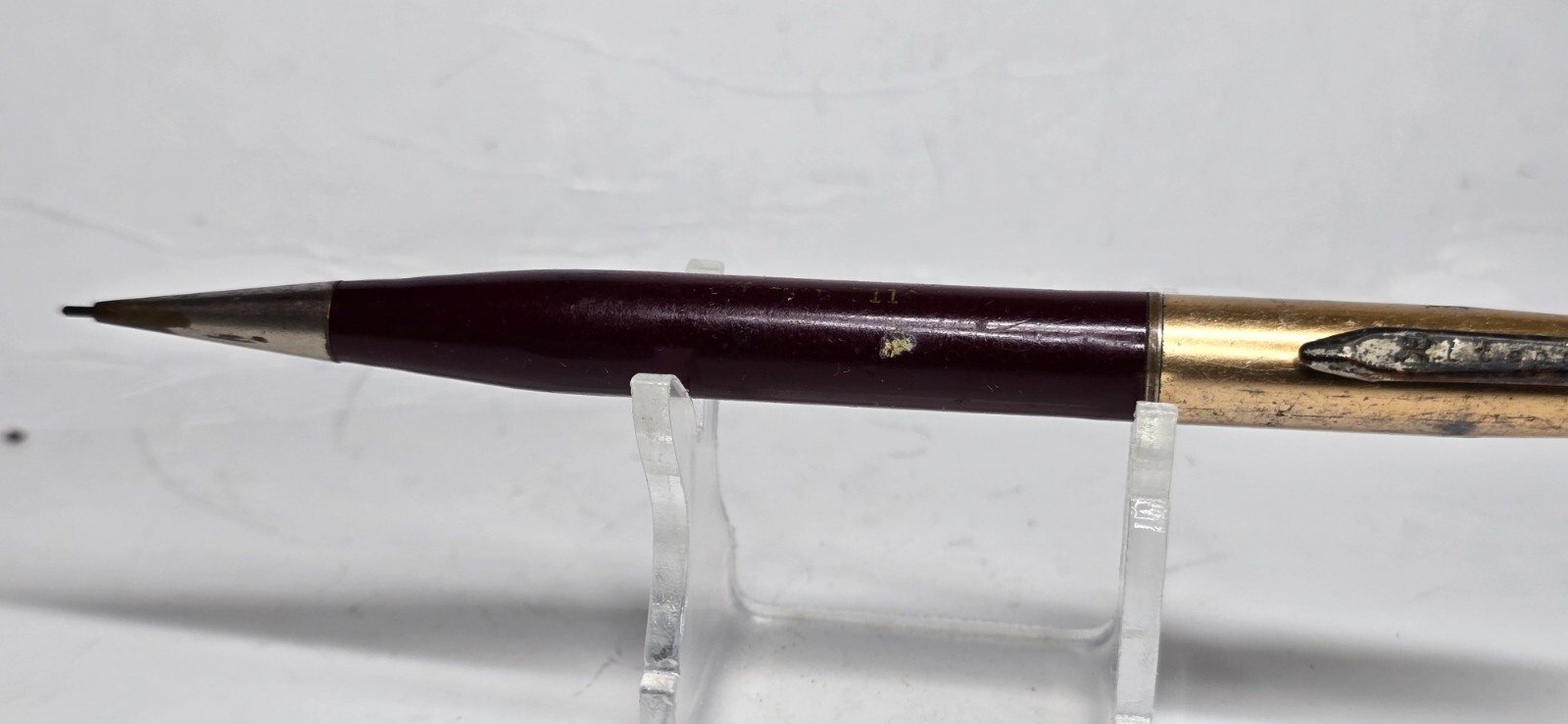 Vintage Ritepoint Mechanical Pencil Brown & Gold Tone USA Twist Mechanical