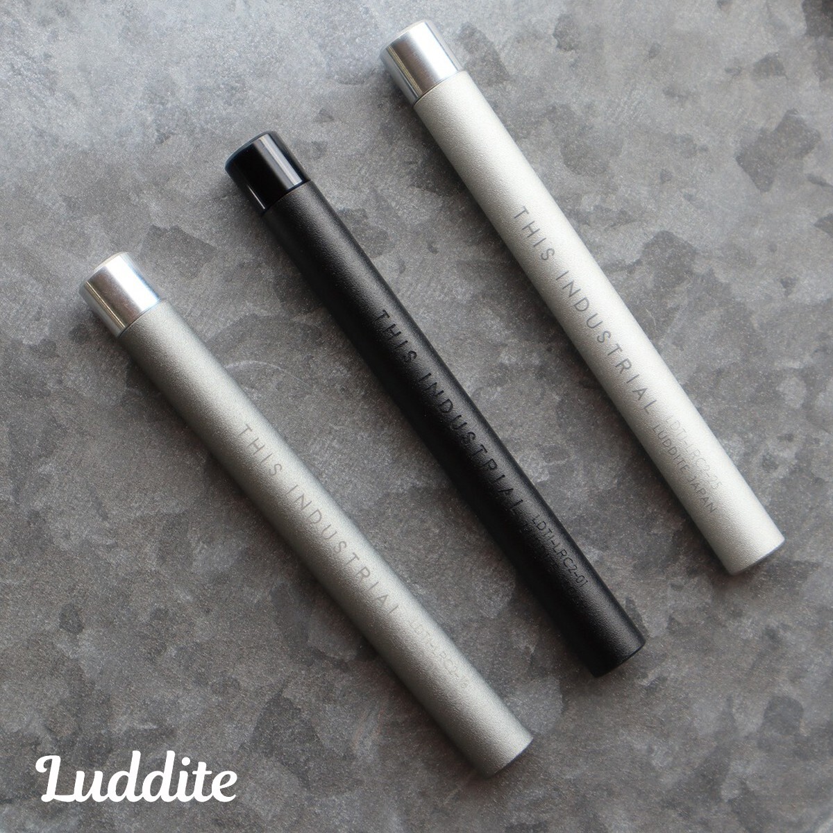 LUDDITE Aluminum Blast Finish Lead Case for Mechanical Pencil Gray Made in Japan