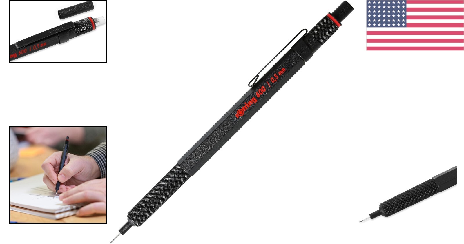 Professional Drafting Pencil – 600 Metal Mechanical Pencil with Non-Slip Grip