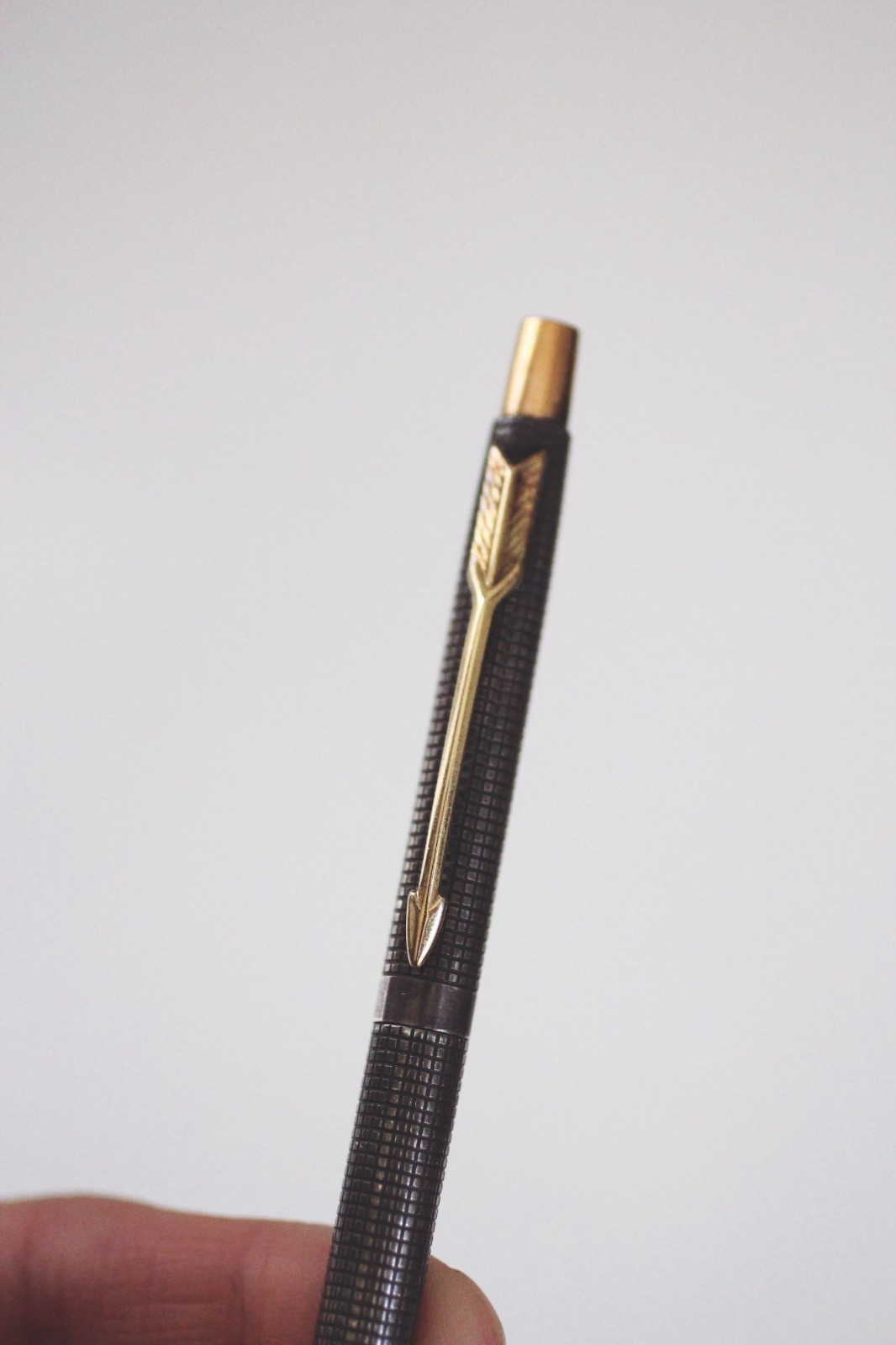 Vintage Parker 75 Cisele Mechanical Pencil Sterling Silver 14k Gold Plated 1960s