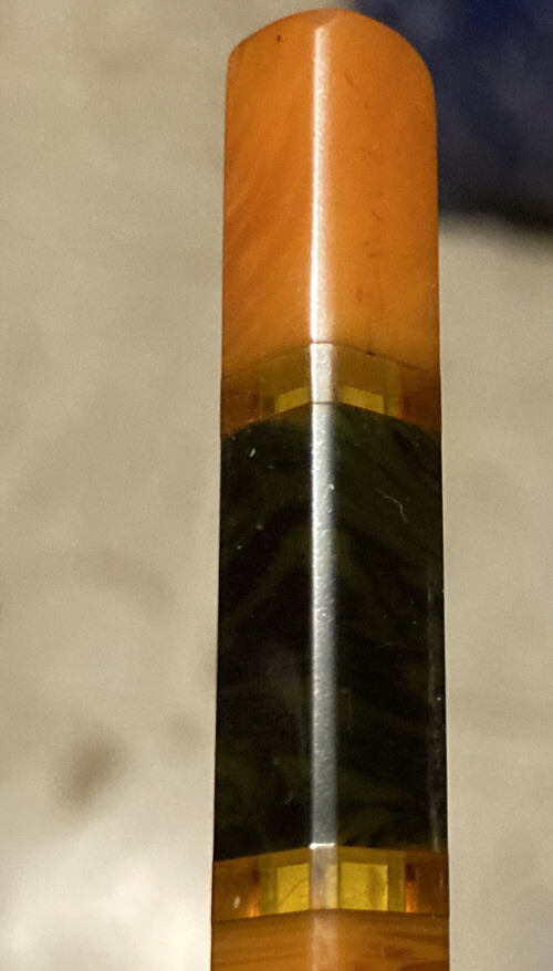 Great Antique Art Deco bakelite butterscotch multi color mechanical pencil