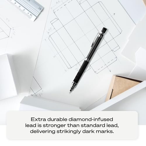 uniball Kuru Toga Elite Mechanical Pencil Starter Kit, 0.5mm, HB #2 Silver