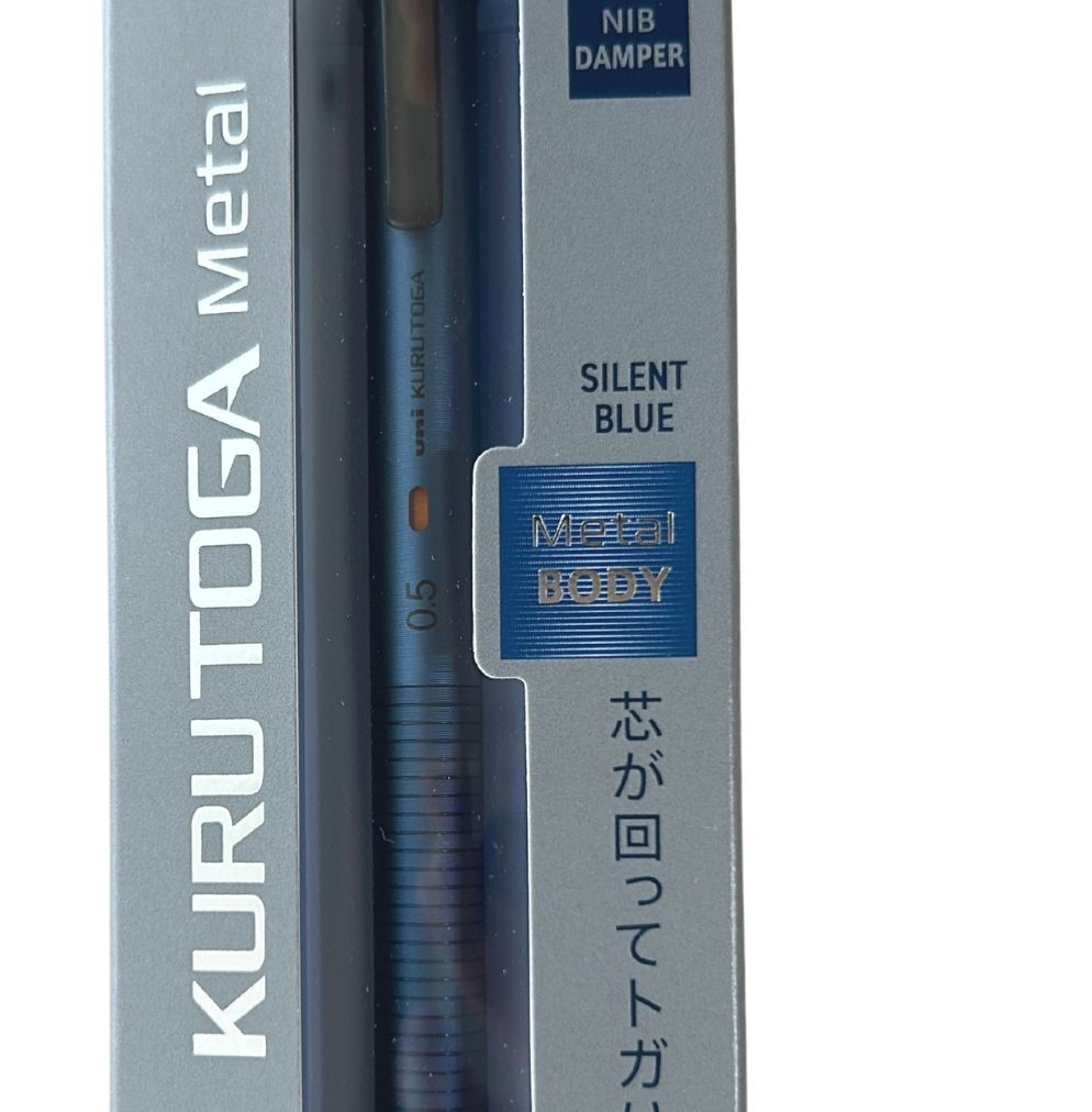 Uni Kuru Toga Metal 0.5mm Mechanical Pencil M5KH1P.10 Silent Blue New
