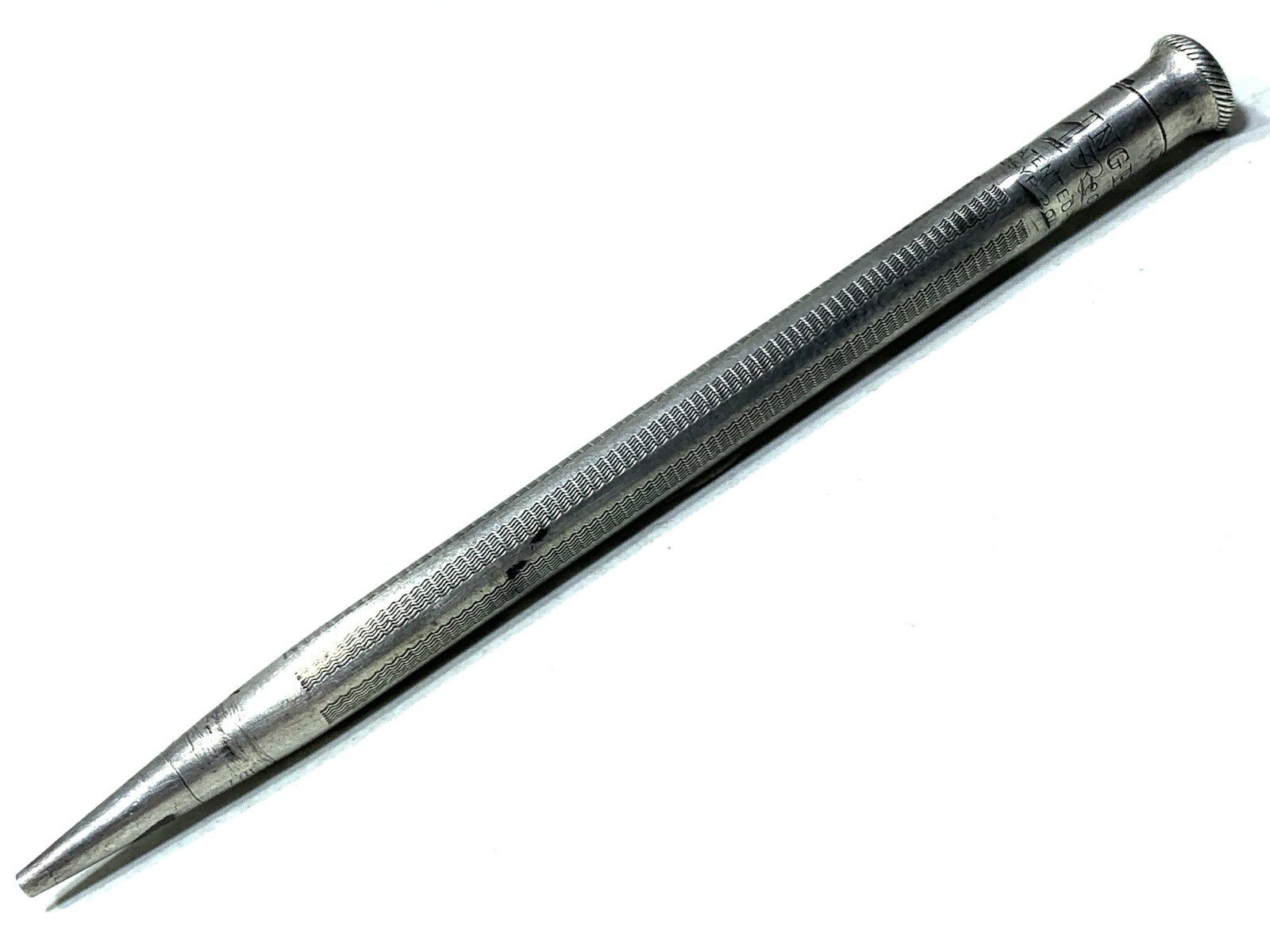 (KELLOGG Promotional) Ingersoll USA Redi-point Rolled Silver Mechanical Pencil
