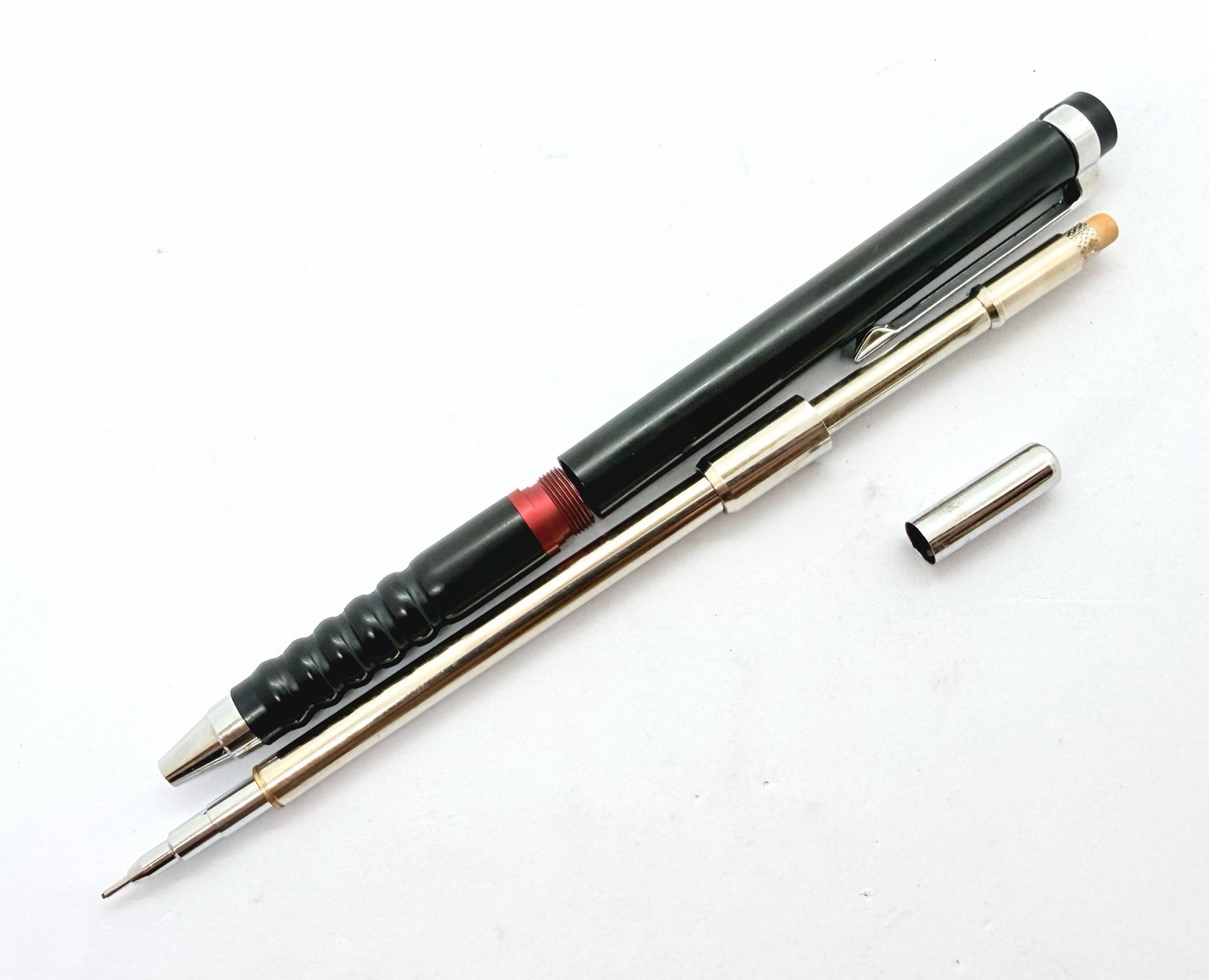 NOS Rotring Tikky 502 170 Black Metallic Double Push mechanical pencil 0.5mm Box
