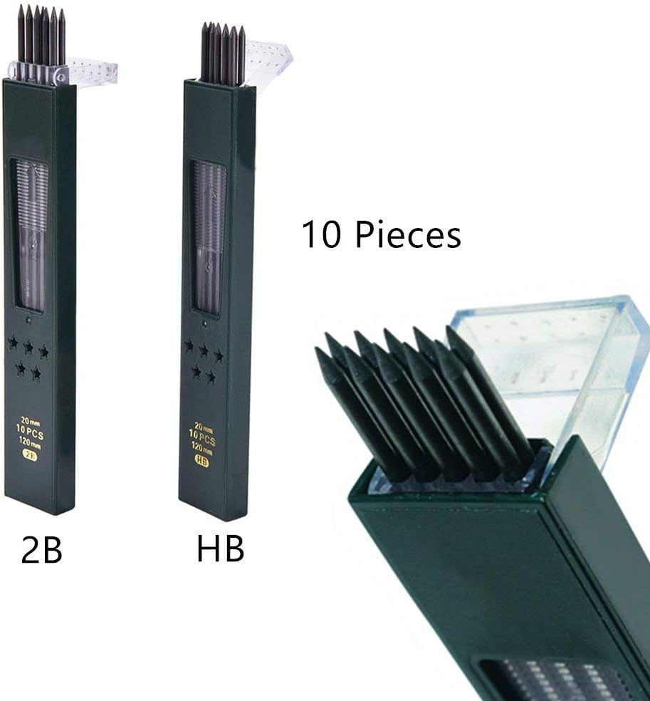 MyLifeUNIT 2.0mm Mechanical Pencil, 4 Piece Set, Set of 4 Pencils and Leads