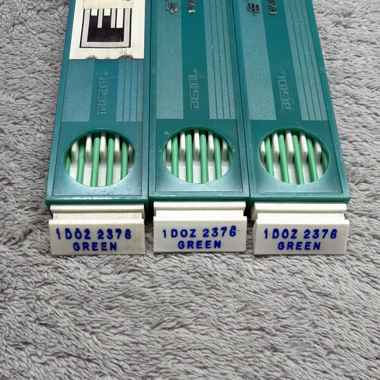 Vintage Berol Turquoise Eagle Drawing Leads #2376 GREEN 3 12 Packs
