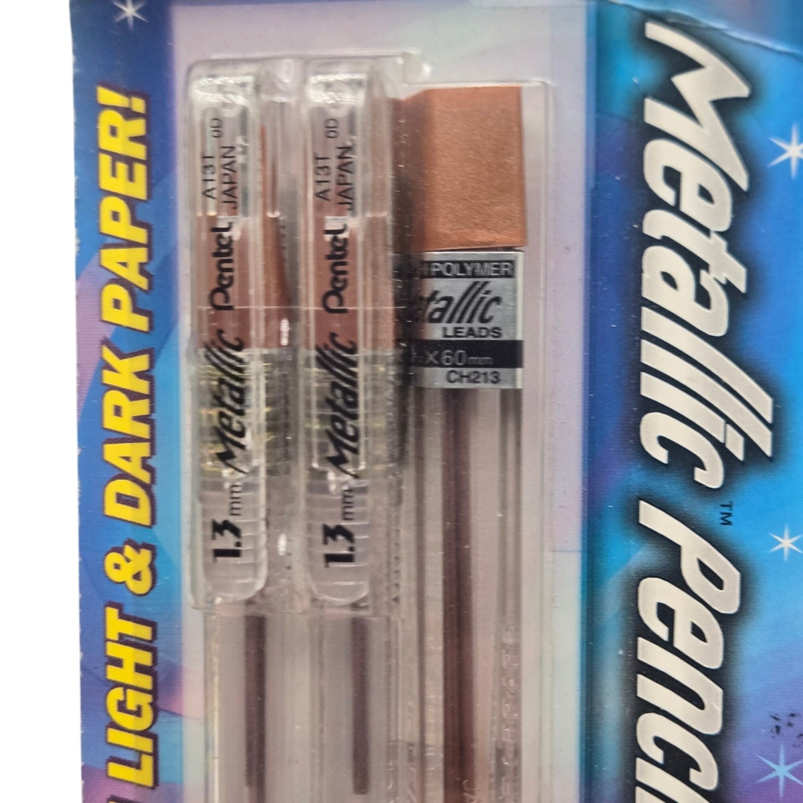 Pentel Metallic Automatic Pencils 1.3mm With Refill Lead Copper Color NOS