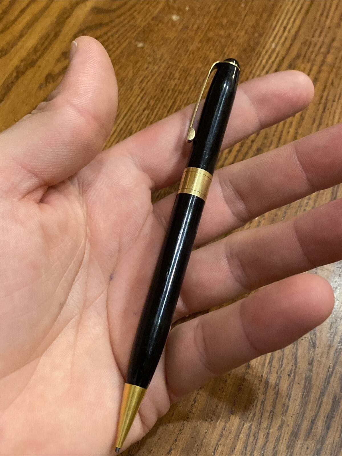 RARE Vintage VENUS Model 047 G Mechanical Twist Pencil Black w Gold Tone Accents