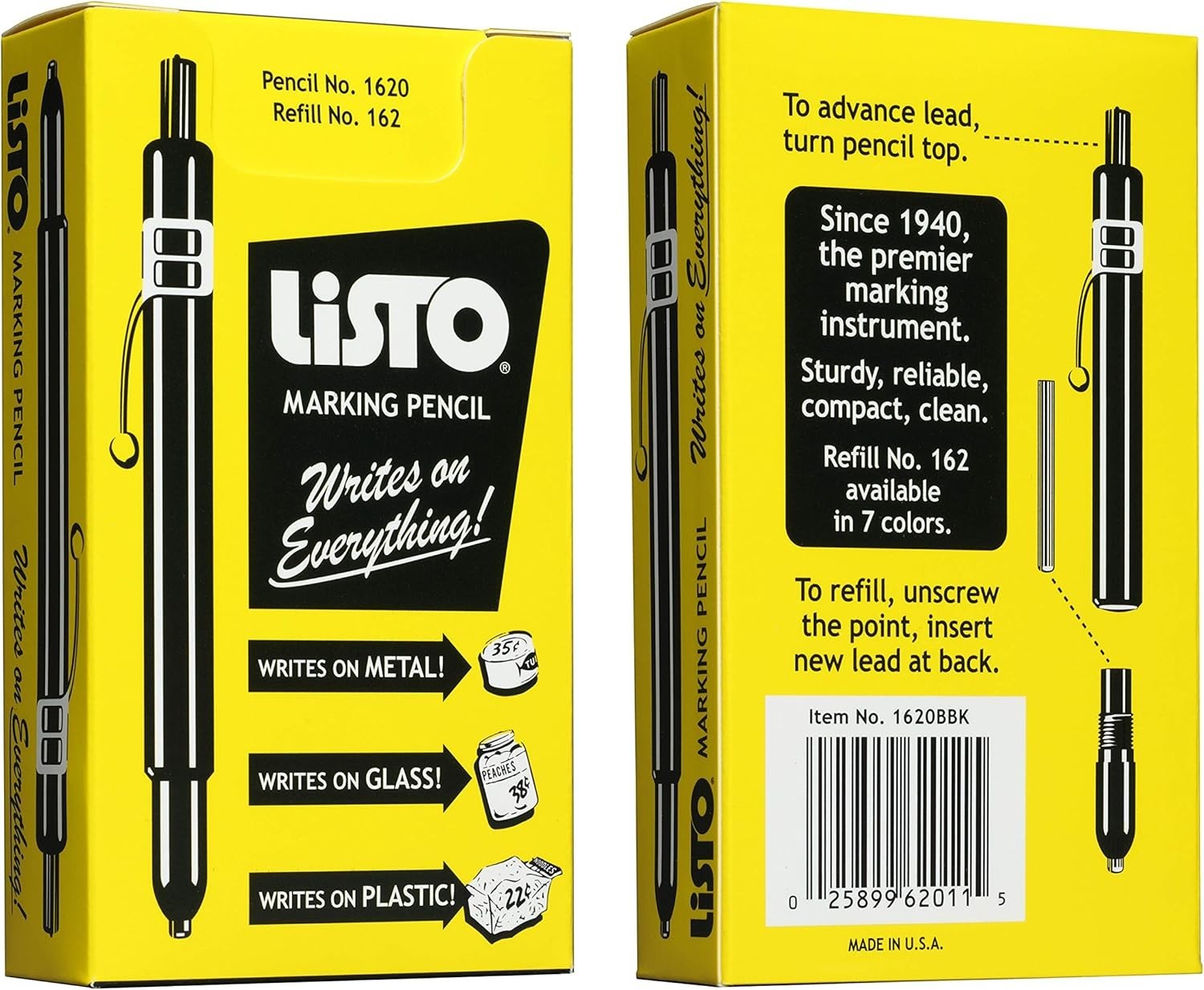 Listo 1620 – Box of 12 – Assorted Colors – 12 Count (Pack 1),