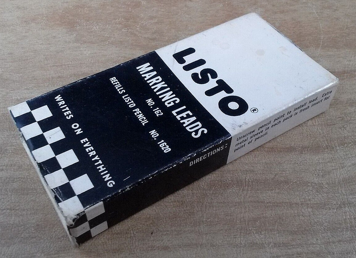 Vintage Listo Marking Leads Black No 162 for Pencil 1620 – 11 packs 66 Refills
