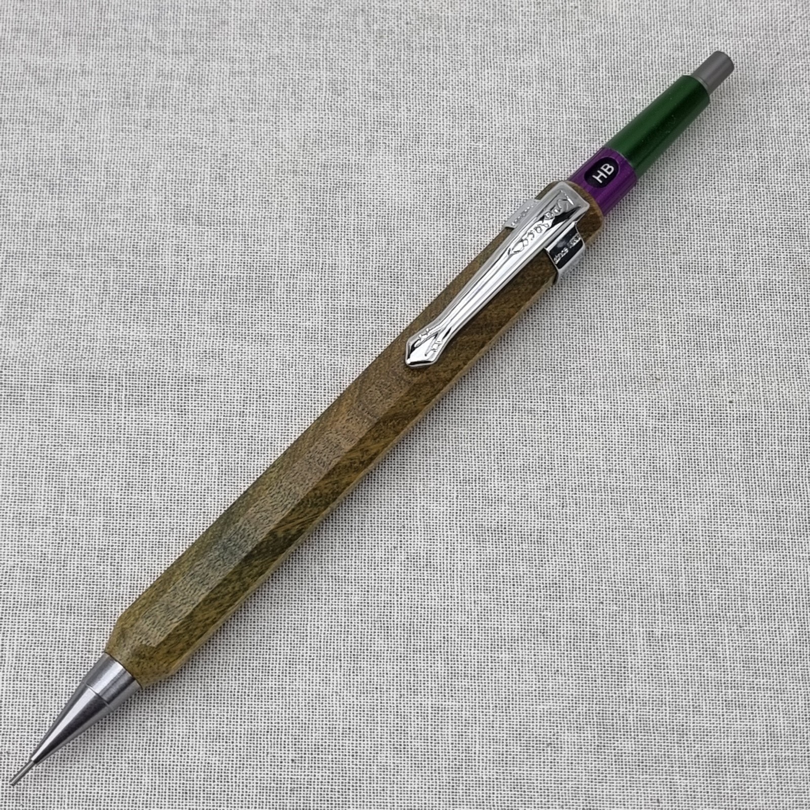 Hand Crafted Pentel PG5 Mechanical Pencil with Octagonal Wood Barrel