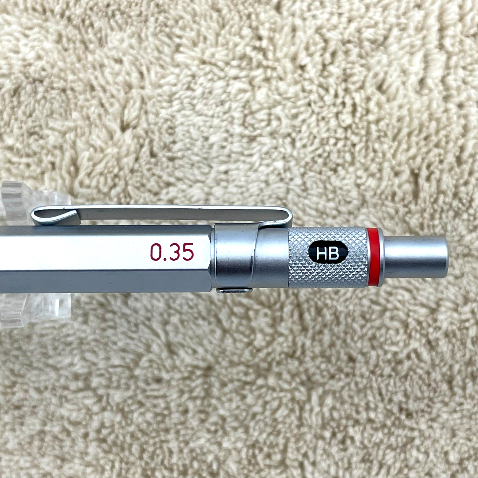 Vintage rOtring 600 Silver 0.35mm Mechanical Pencil No Logo Rare Japan