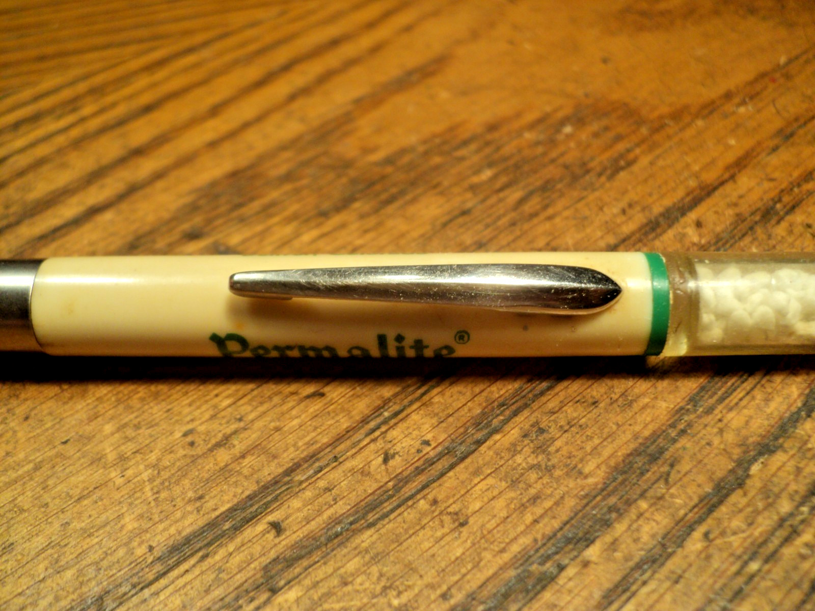 Vintage Mechanical Pencil Permalite Clear Top 6-1/18″ Long Unbranded Cracked