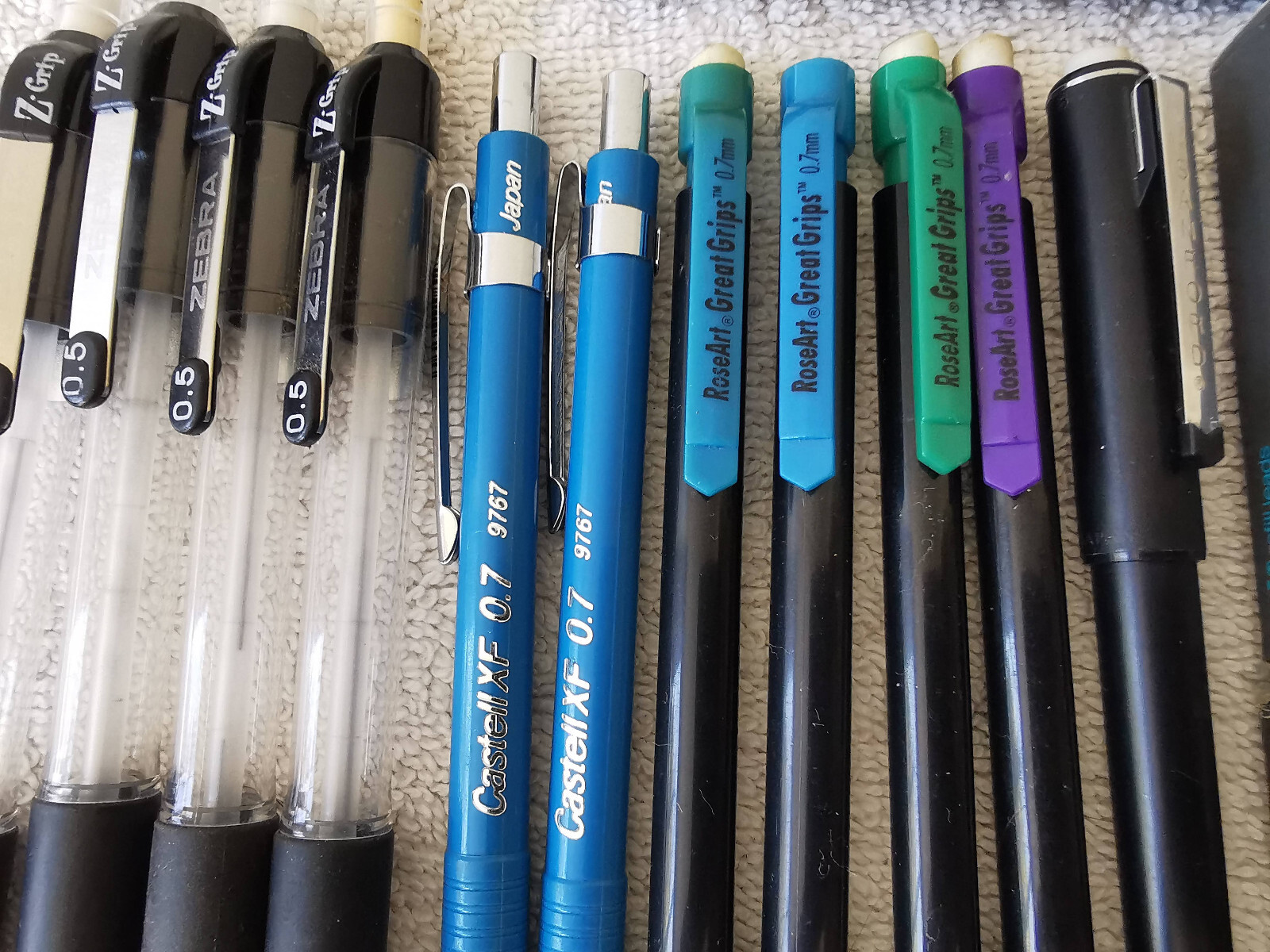 Huge Lot Mechanical Pencils Leads Erasers Zebra Castell RoseArt K+E Paper Mate
