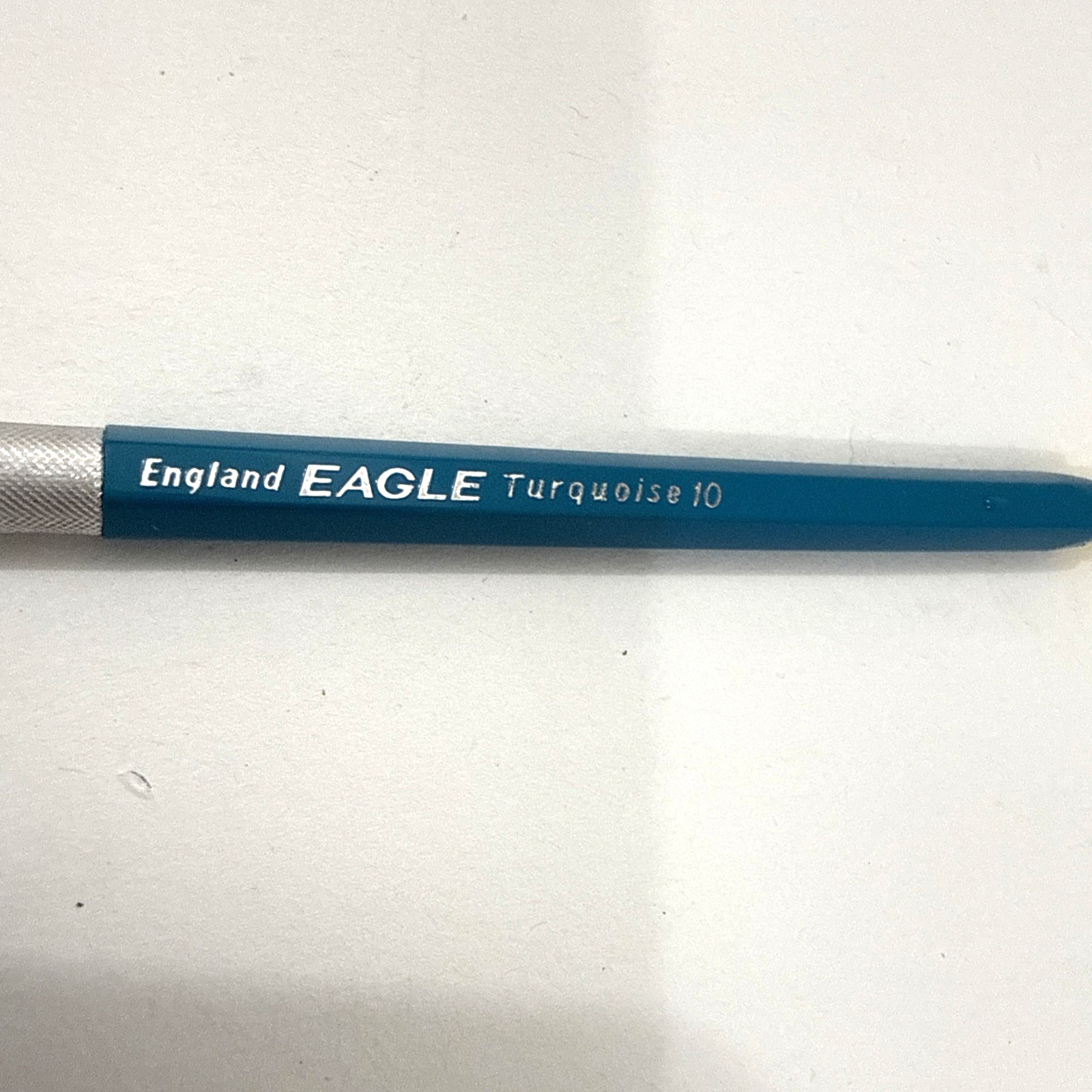 VTG Eagle Berol Turquoise 10 Lead Holder Drafting Pencil England & 2H Lead 2375