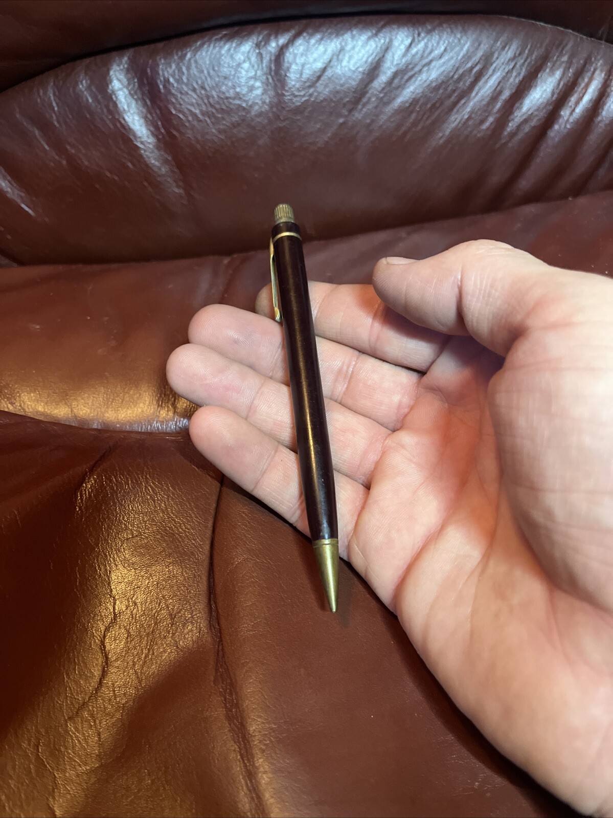 VINTAGE EVERSHARP MECHANICAL PENCIL Red Burgundy Maroon Gold Body Works Empty
