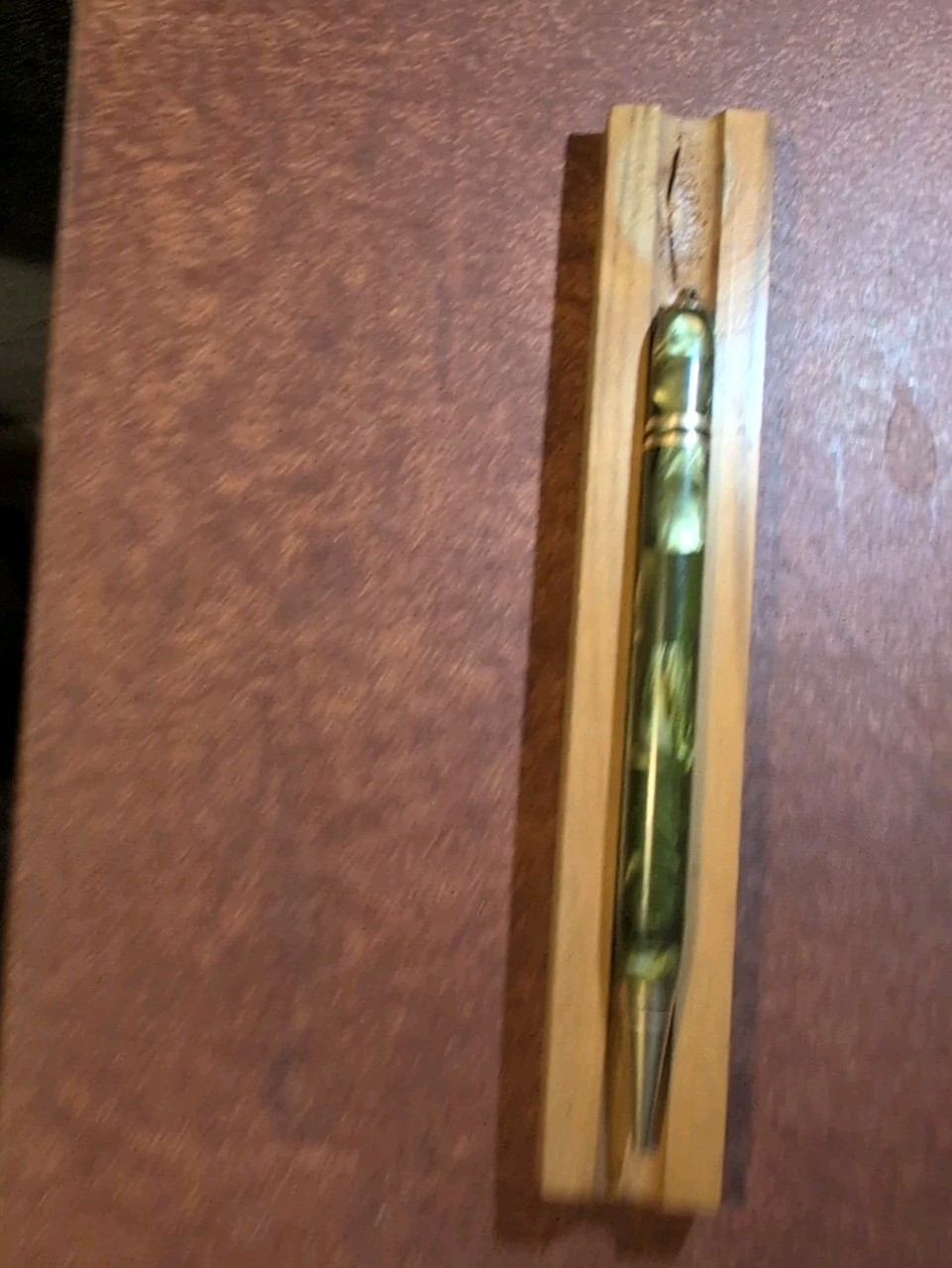Conklin Vintage Symetrik Green Marble Pencil-working