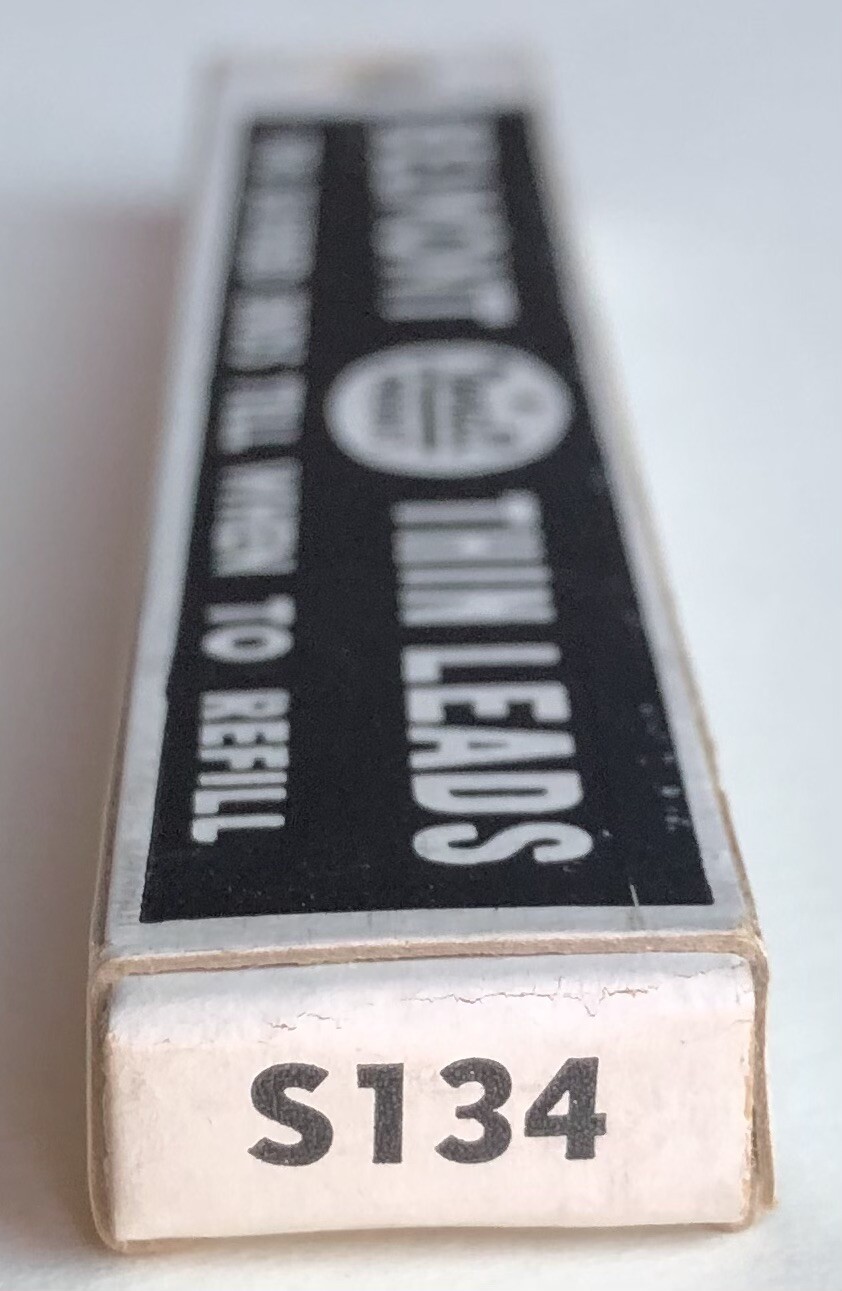 Vintage Rexall BELMONT HB Black 1.18mm Silvered Pencil Lead NOS 6 Pack USA