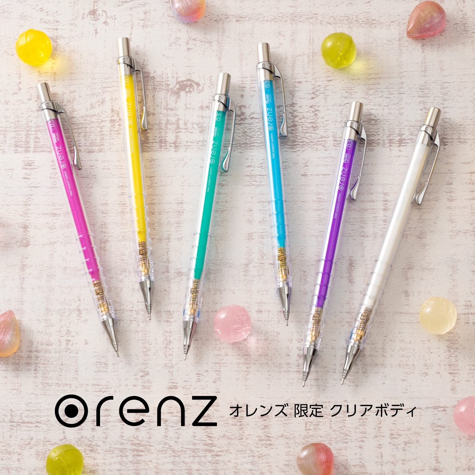 Pentel Mechanical Pencil Orens Limited Clear Body 0.5mm Clear Pink XPP505-TP