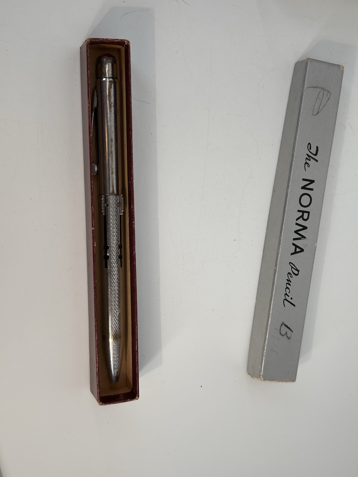 Vintage Norma Mechanical Pencil #104 Chrome Multi 4 Color with Box Instructions