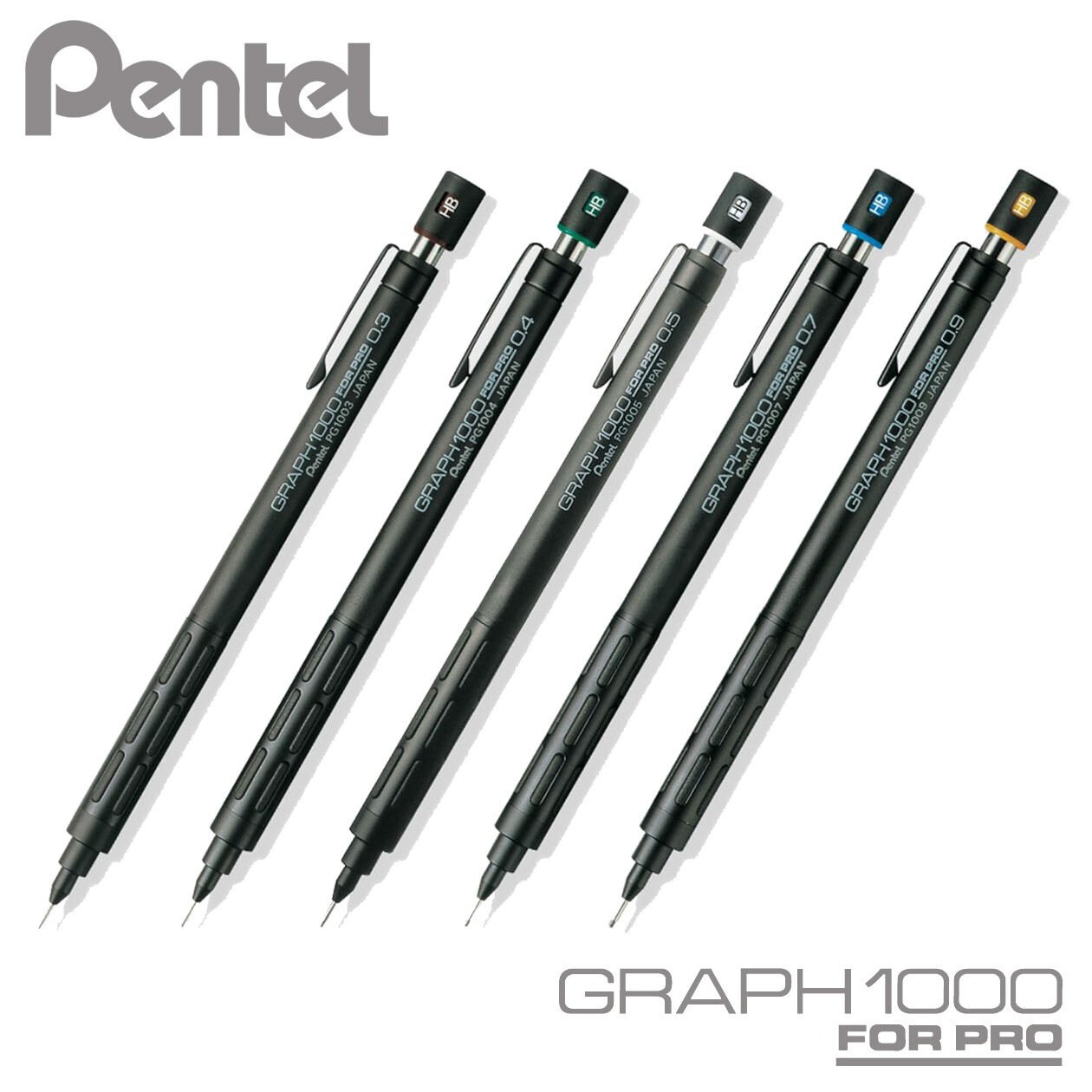 PENTEL GRAPH 1000 for PRO 0.3/0.4/0.5/0.7/0.9mm Mechanical Pencil Japan Made