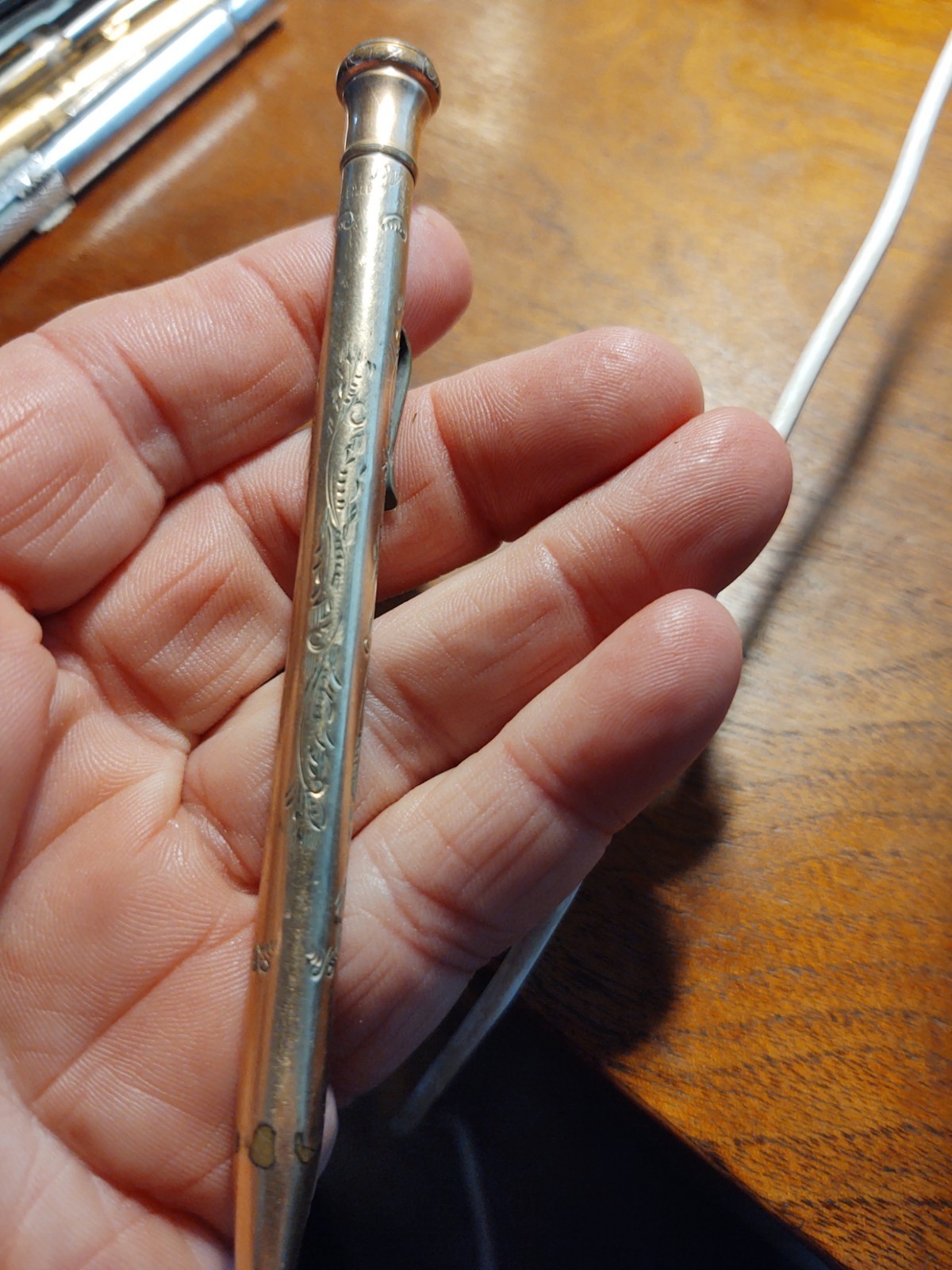 Antique Elegant Mechanical Pencil fancy engraved Ever Sharp 20 year gold filled