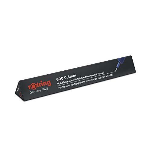 rOtring 600 Mechanical Pencil | HB 0.5 mm | Blue All-Metal Body | Hexagonal