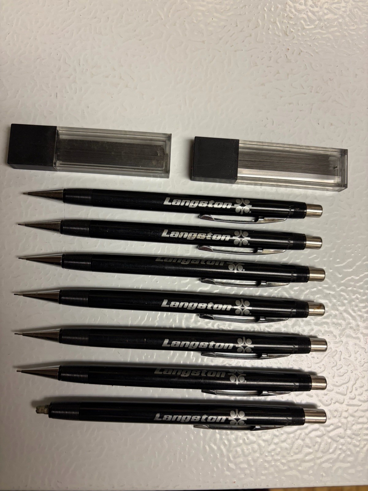 7 Vintage Black Pentel P225 Mechanical Pencils 0.5mm w/Refills Made in Japan