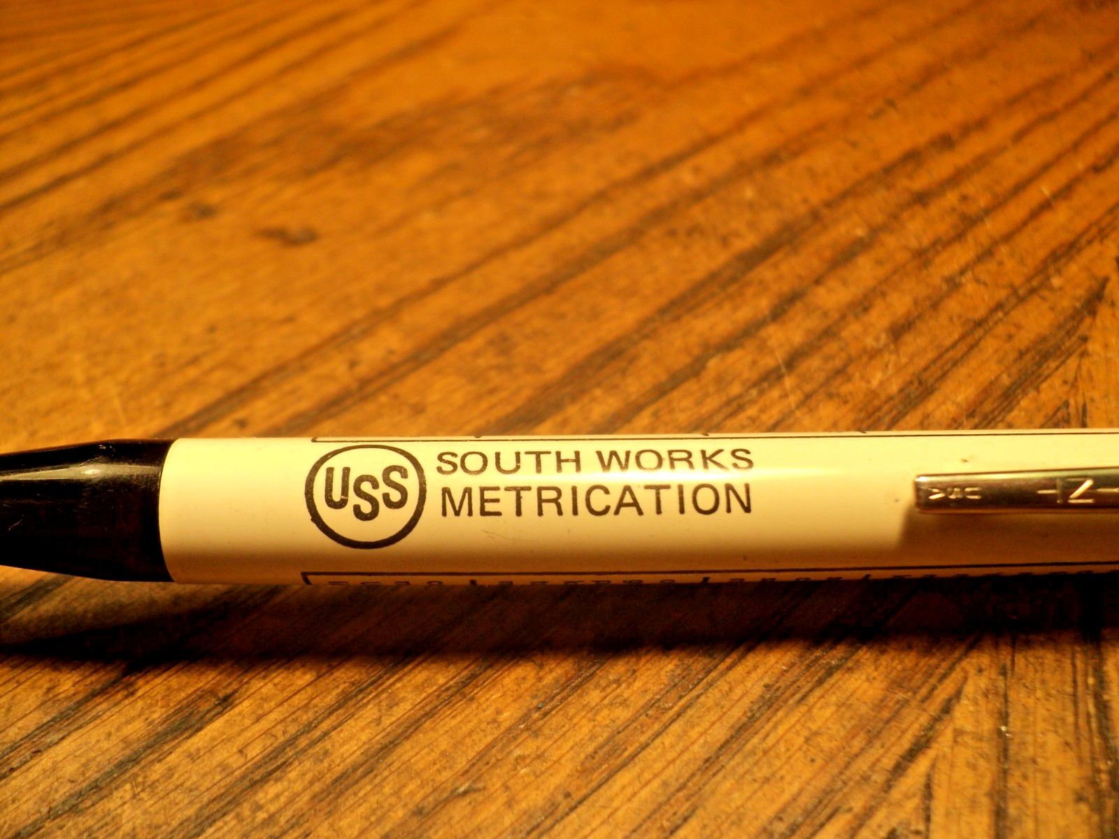 Vintage Autopoint Mechanical Pencil USS South Works Metric Chart 5-3/4″ Long