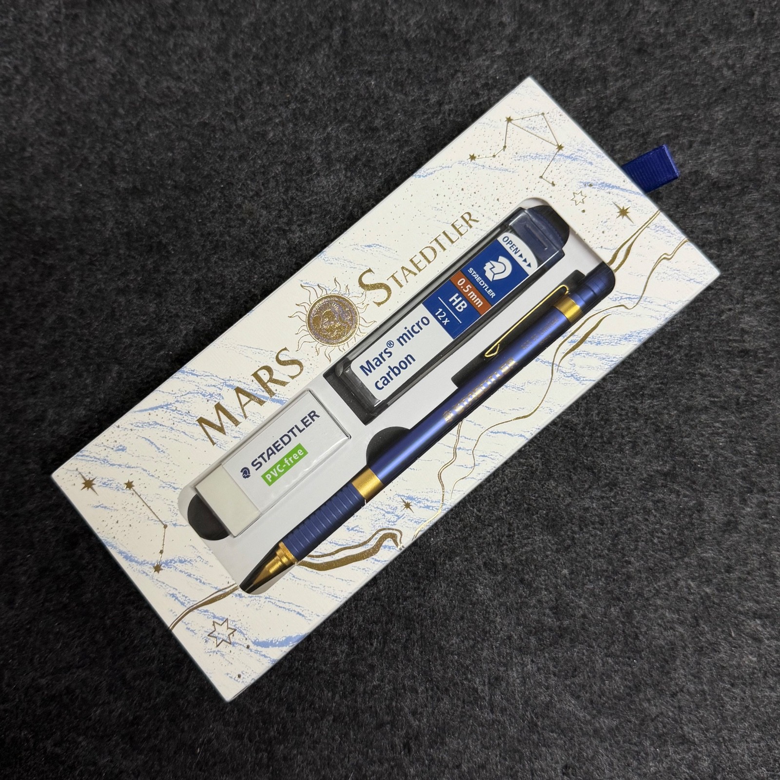 Rare Staedtler 925 35 Limited Set Royal Blue Gold 0.5mm Pencil 92535-05NW C1