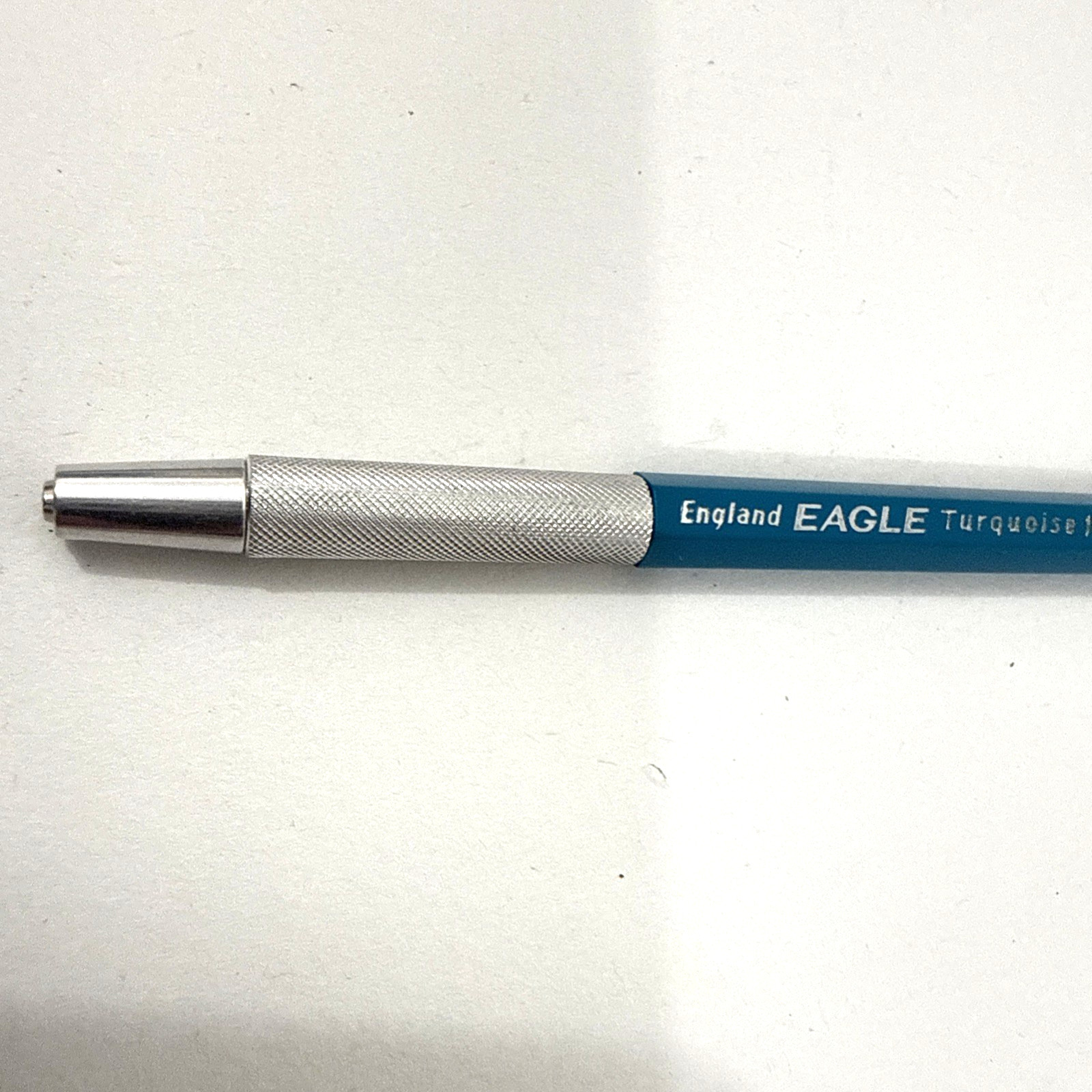 VTG Eagle Berol Turquoise 10 Lead Holder Drafting Pencil England & 2H Lead 2375