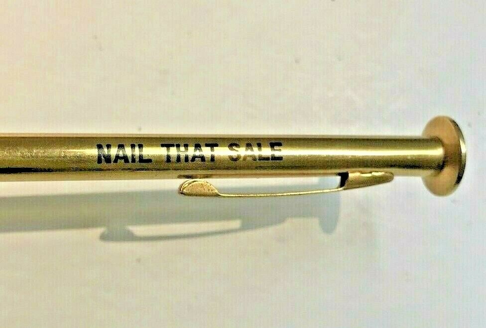 Novelty working nail shaped brass mechanical pencil SHELL premium gasoline