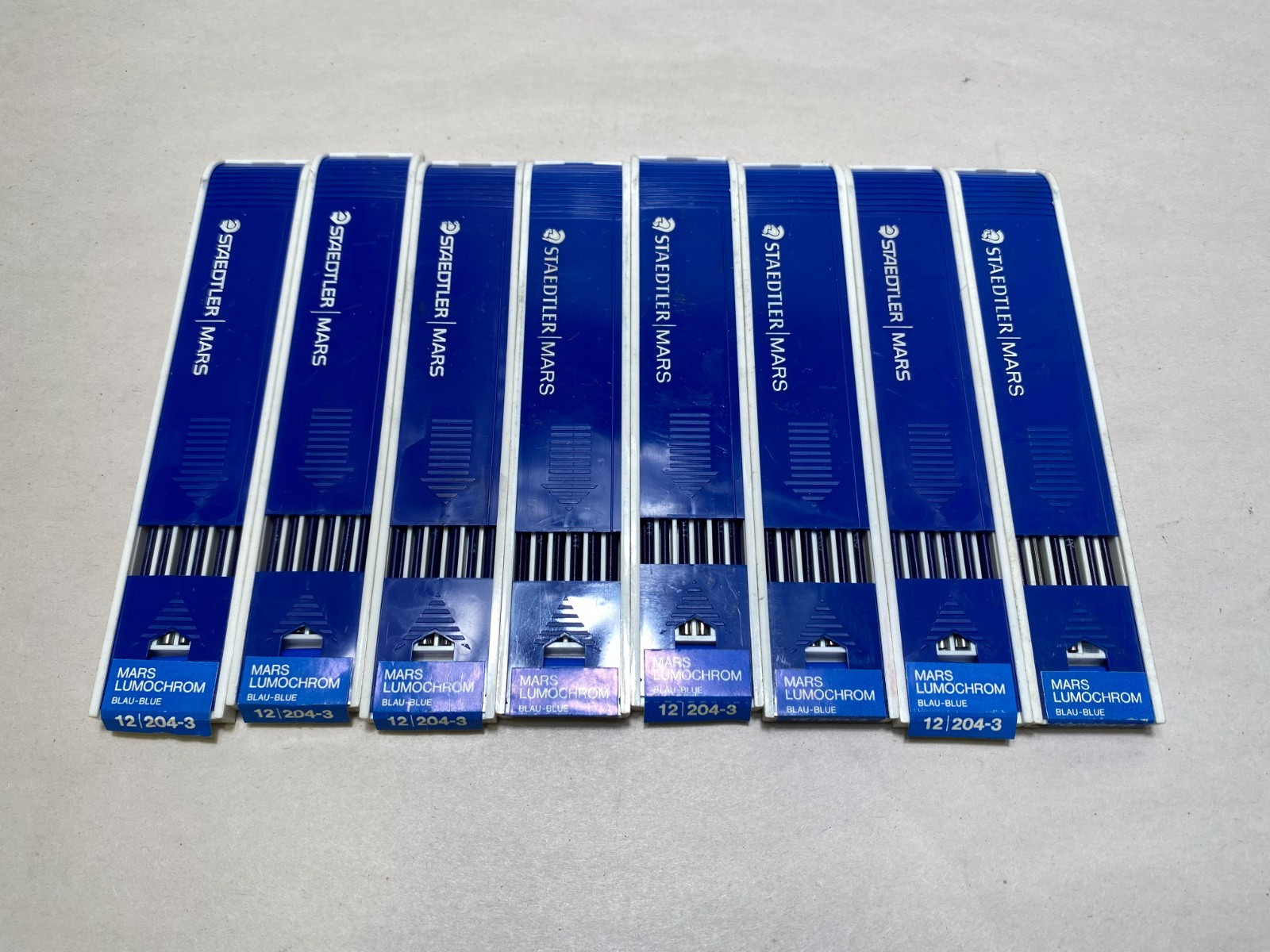 Staedtler Mars NOS lot of 8 LEAD 12/204-3 Blue