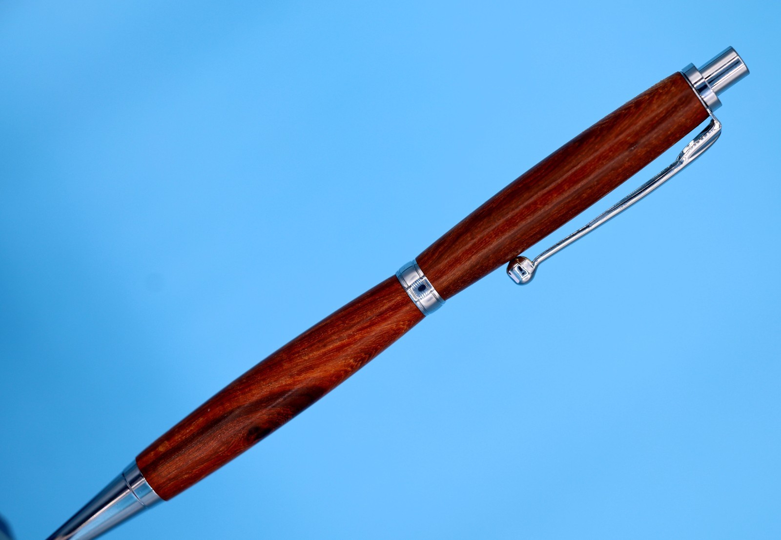 Luxury Rosewood Mechanical Pencil Chrome Finish 0.7mm + Extra Lead/Erasers Gift