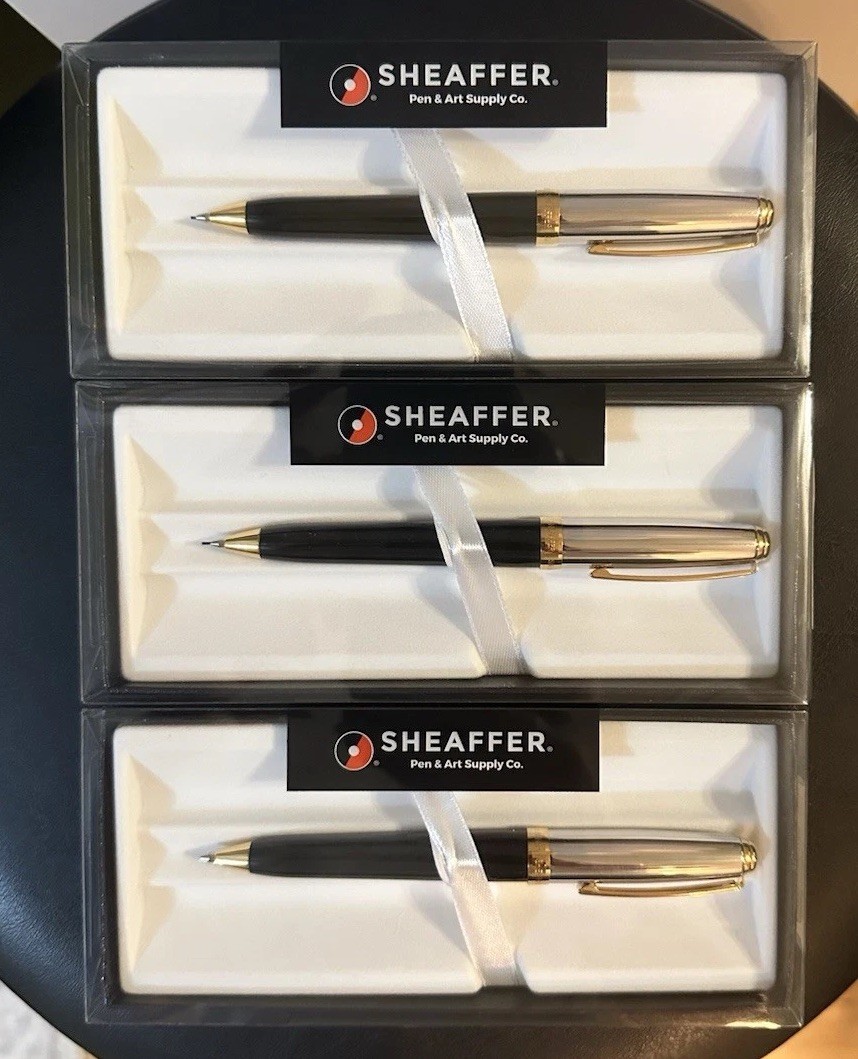 Sheaffer Prelude 337 Black Palladium Plate 22K GT Mechanical 0.7MM Pencil Lot