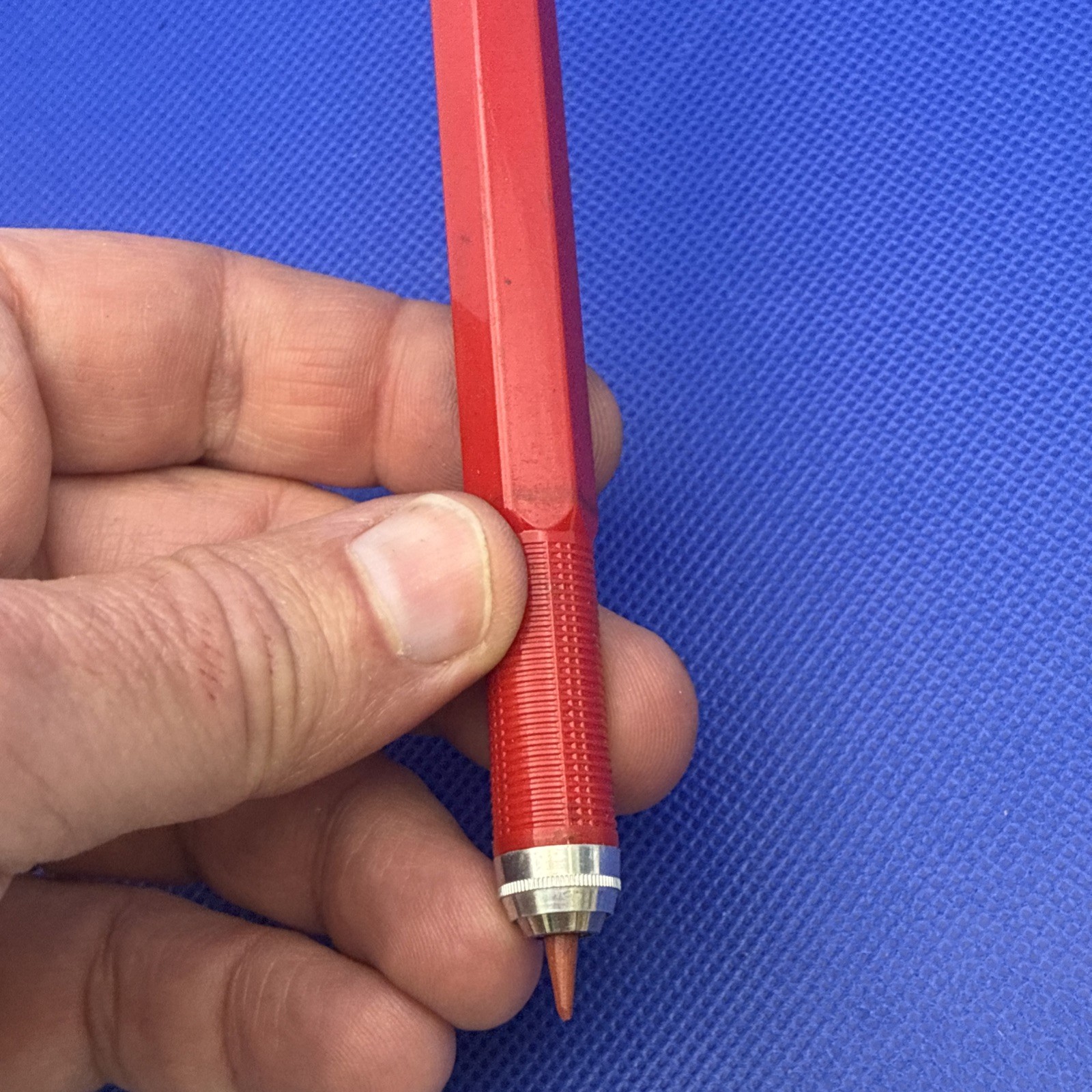 Vintage Koh-I-Noor Mechanical Technical Clutch Pencil #48 Red Jumbo Germany