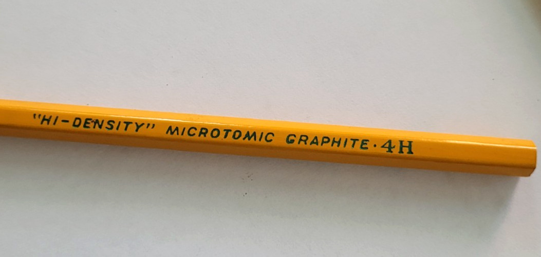 10 Vintage Van Dyke Microtomic Graphite 4H Drawing Pencils Faber #600 & Box USA