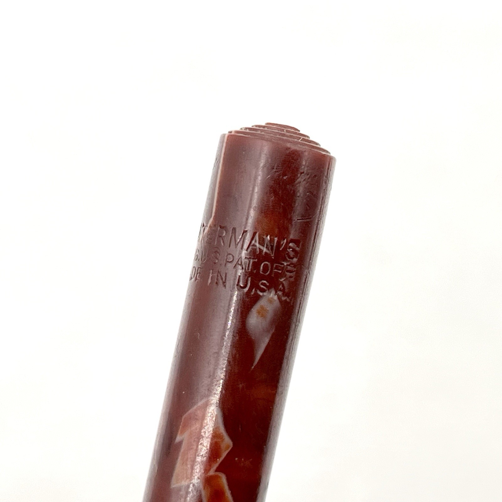 Waterman Mahogany Marble Celluloid Mechanical Pencil 5″ 1.1mm – Works