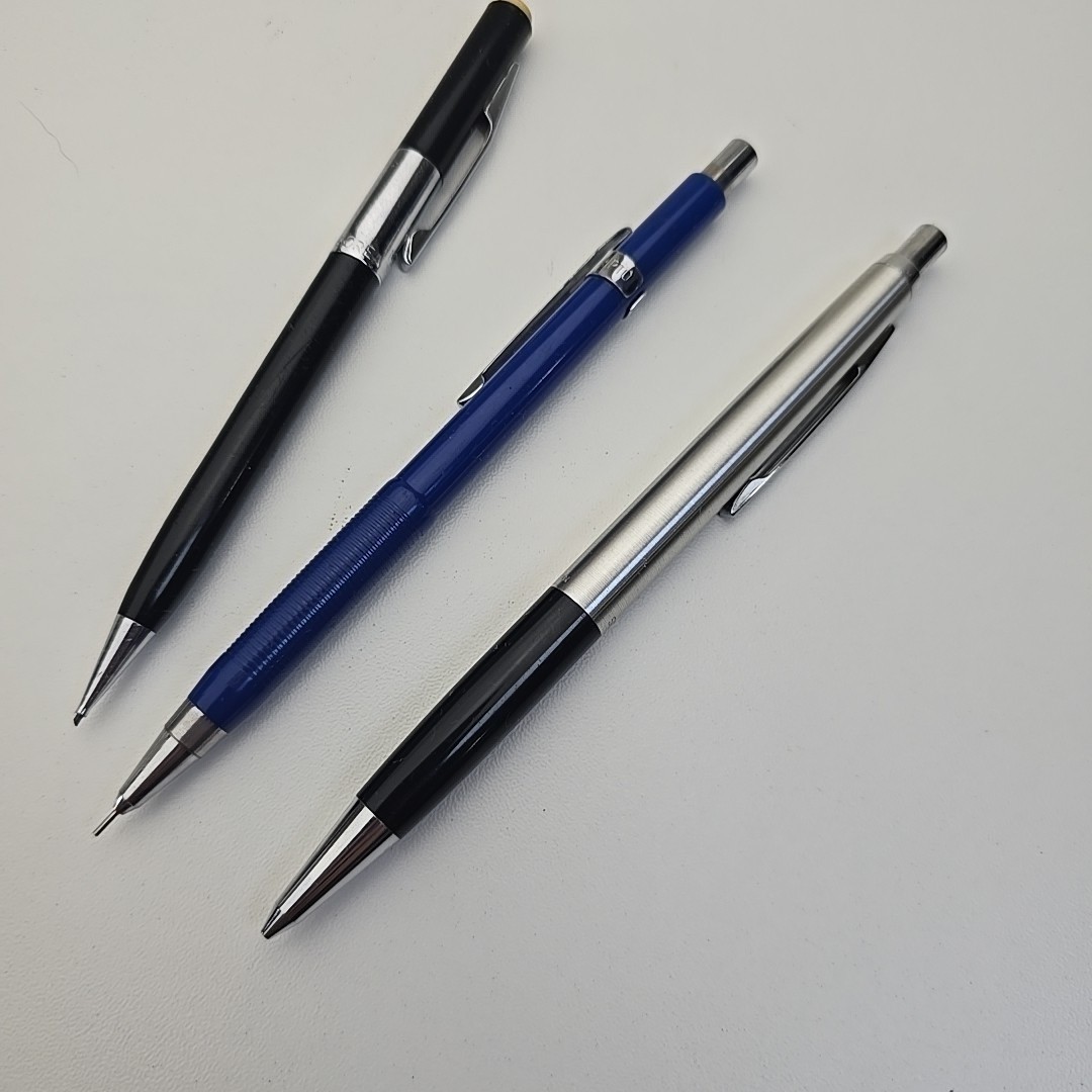 Scripto Vintage Mechanical Pencil P970 & P950 SET of (7) Japan Korea Twist Click