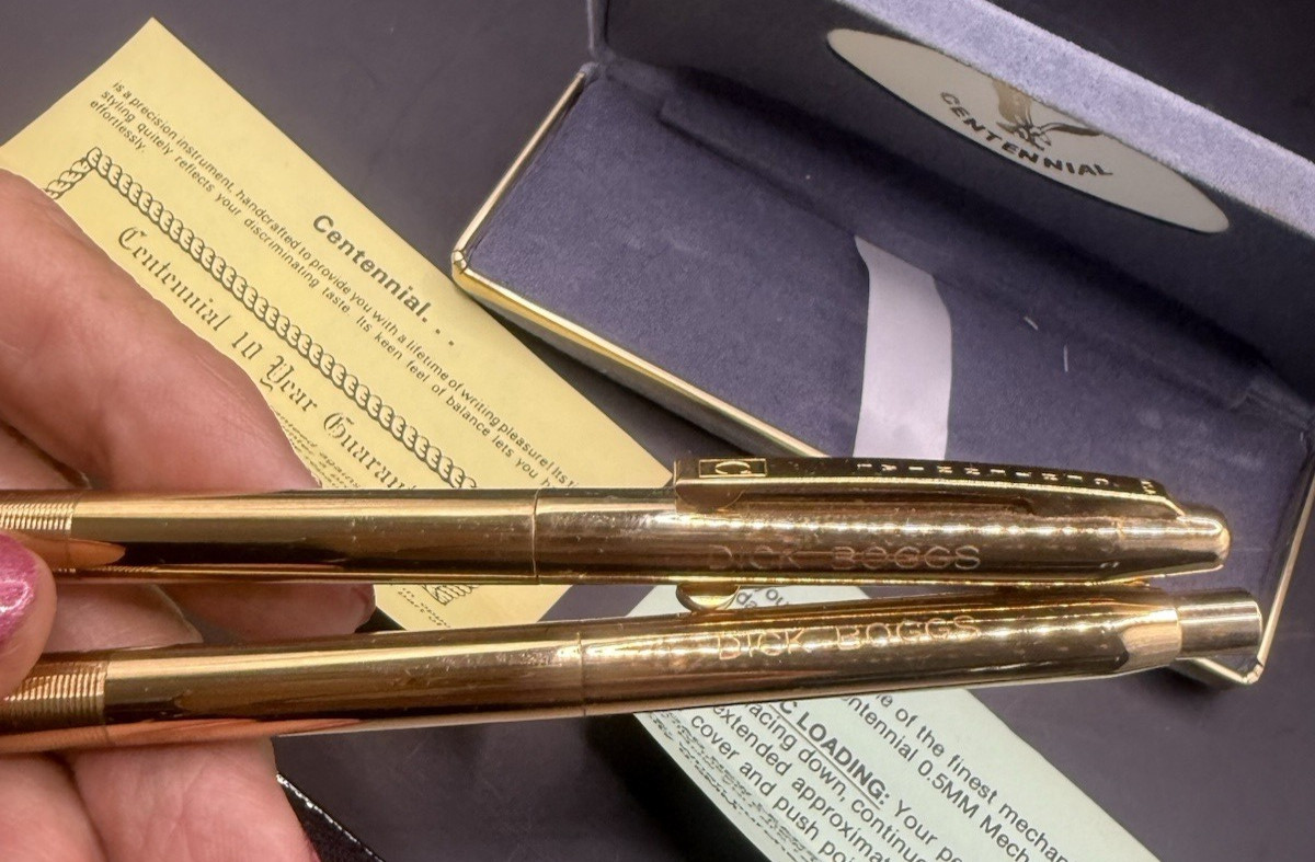 Centennial Mechanical Pencil & Pencil & Set Gray Velvet VTG READ